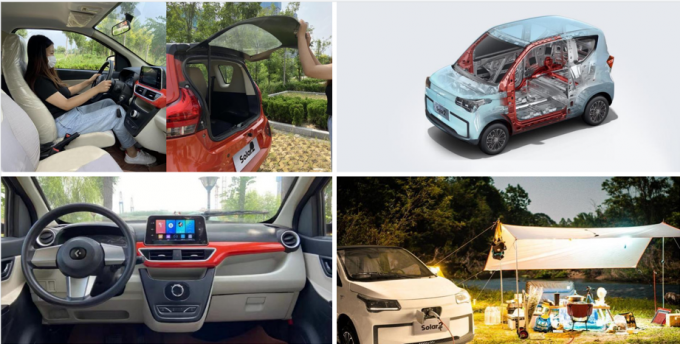 Sicurezza e affidabilità auto elettrica solare 2 auto a basso costo di utilizzo 5